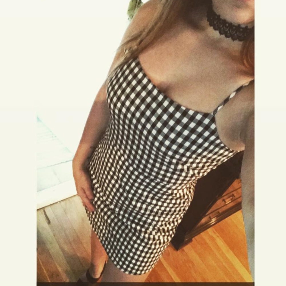 GINGHAM MINI DRESS - Picture 4 of 5